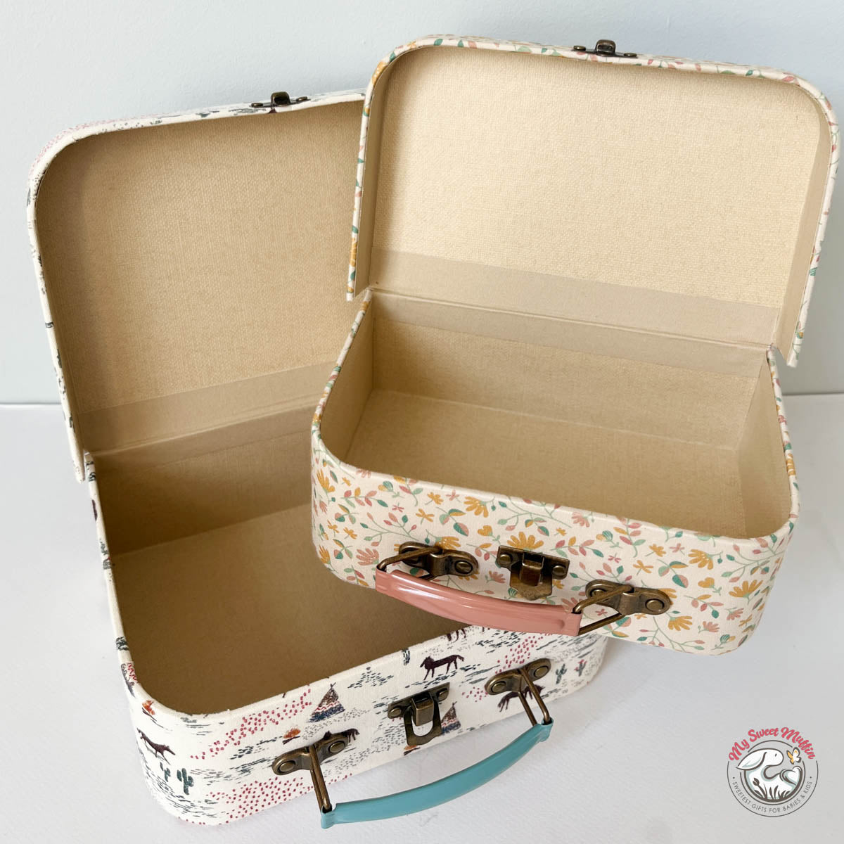 Maileg Fabric Nesting 2pcs Suitcase set, Merle