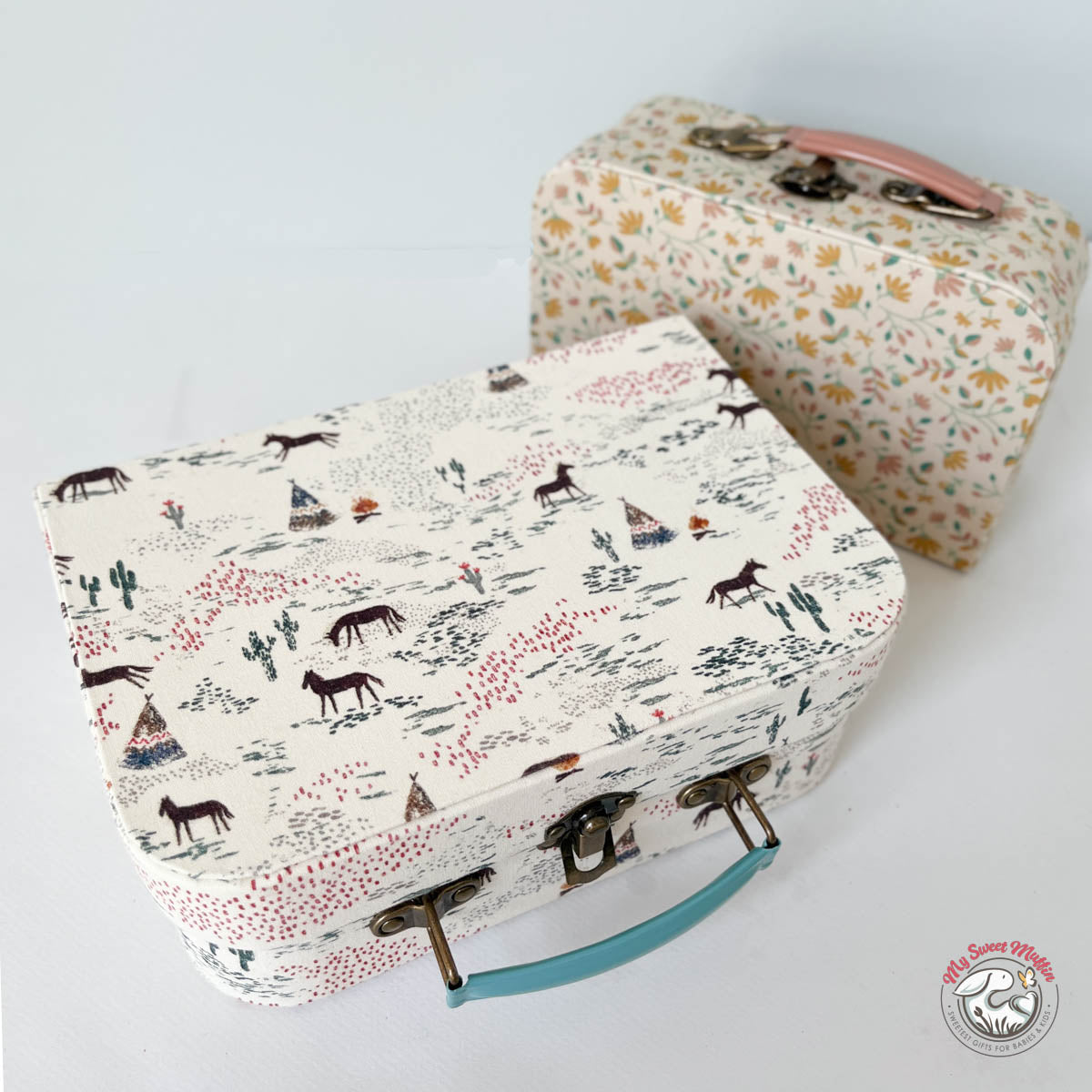 Maileg Fabric Nesting 2pcs Suitcase set, Merle