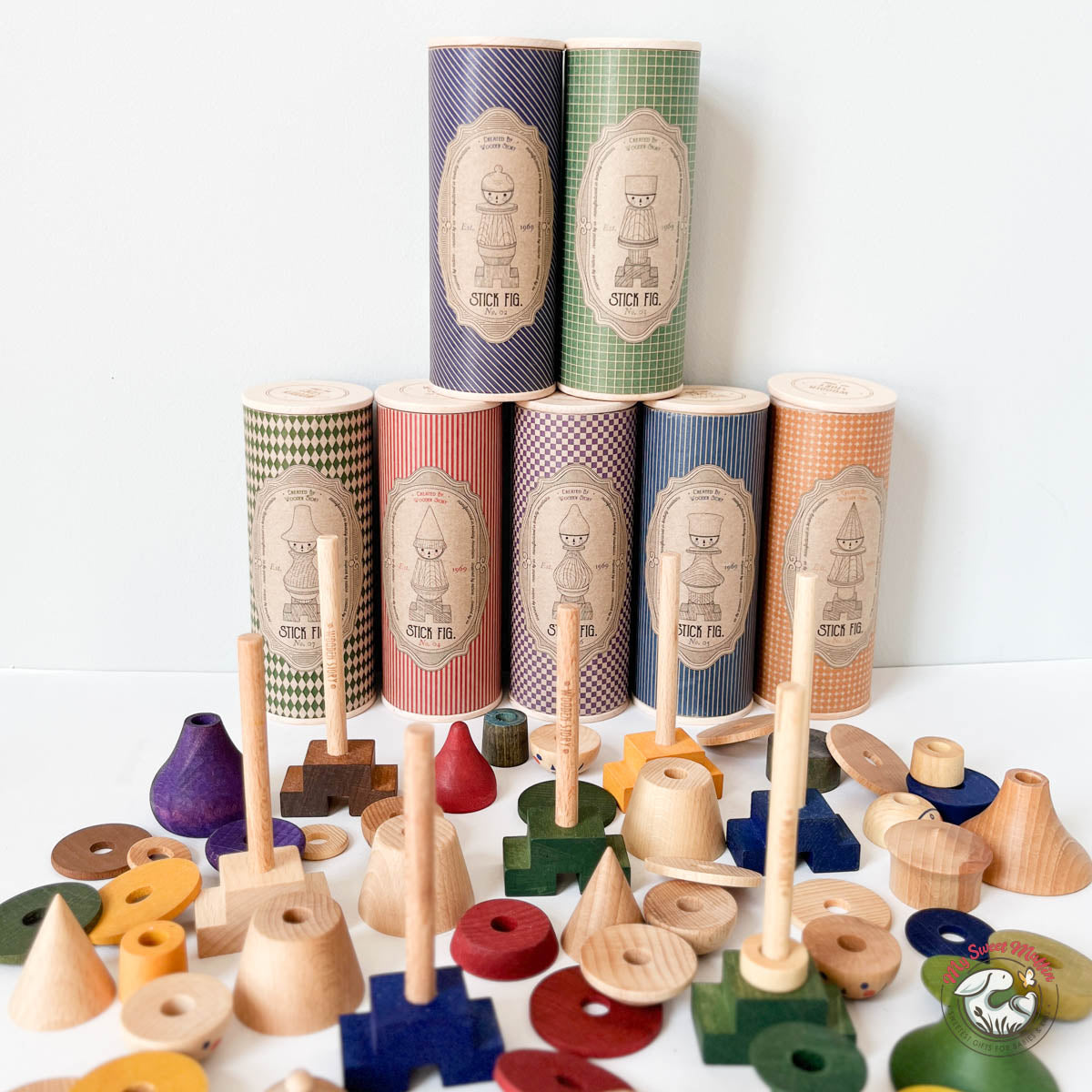 Wooden Story Stacking Stick Figurine