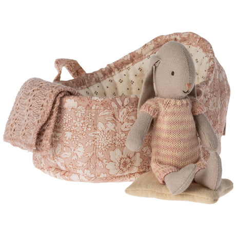 Maileg Micro Bunny in Carry Cot