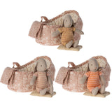 Maileg Micro Bunny in Carry Cot