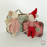 Maileg Little Pixy Christmas Mouse in Suitcase