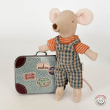 Maileg Overall and Shirt in Suitcase for Big Brother Mouse