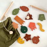 Babai Wooden Fishing Game Set in colors