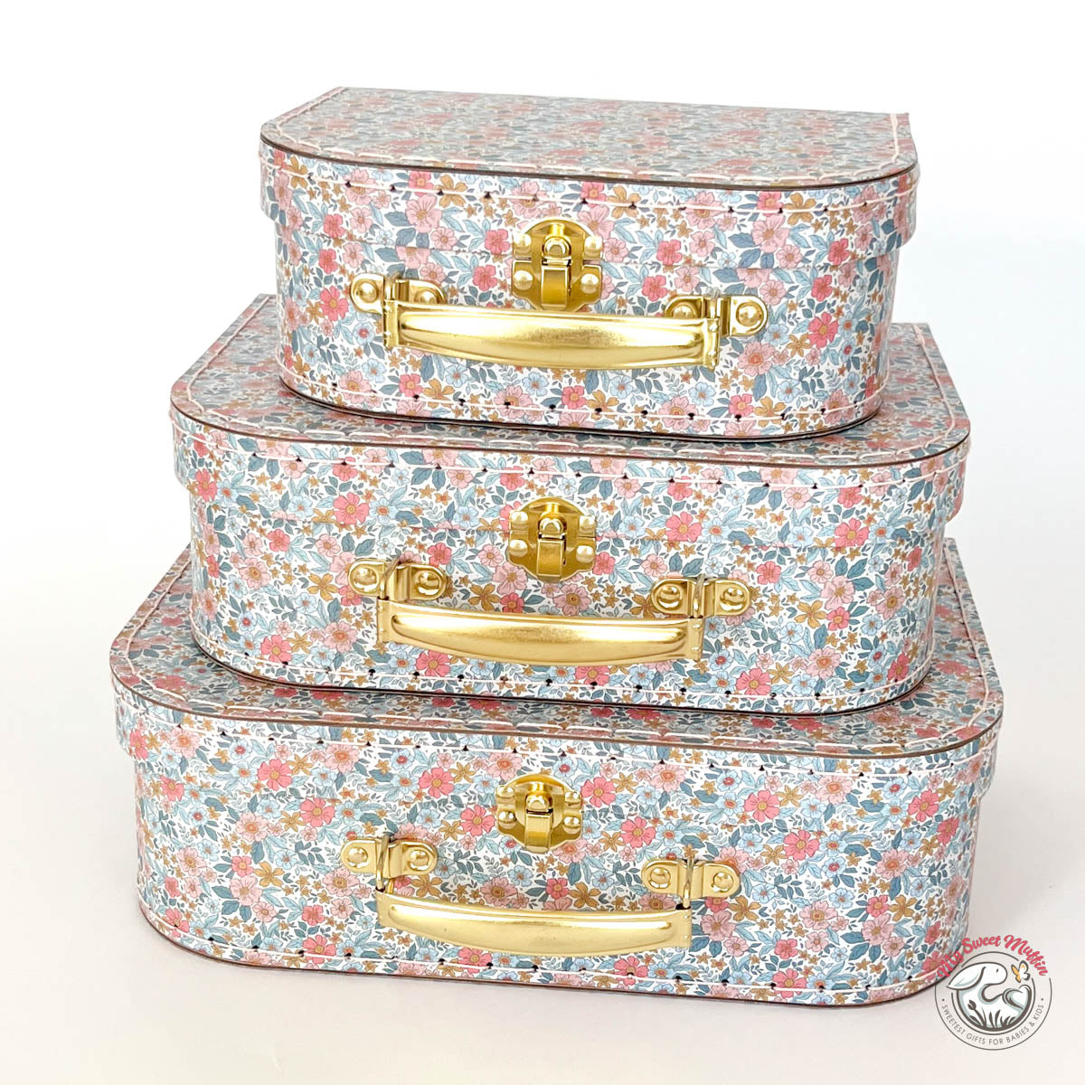 Alimrose Nesting Suitcase Set, French Garden