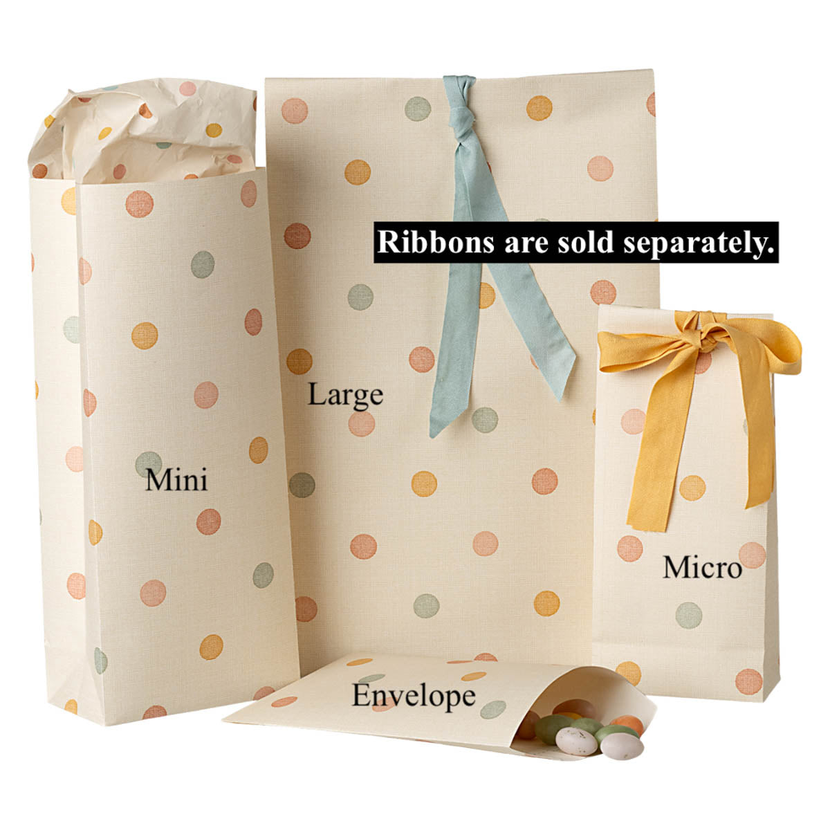 Maileg Gift bag, Multi Dots (ships in April)