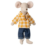 Maileg Dad Mouse in Yellow Shirt (ships in February)