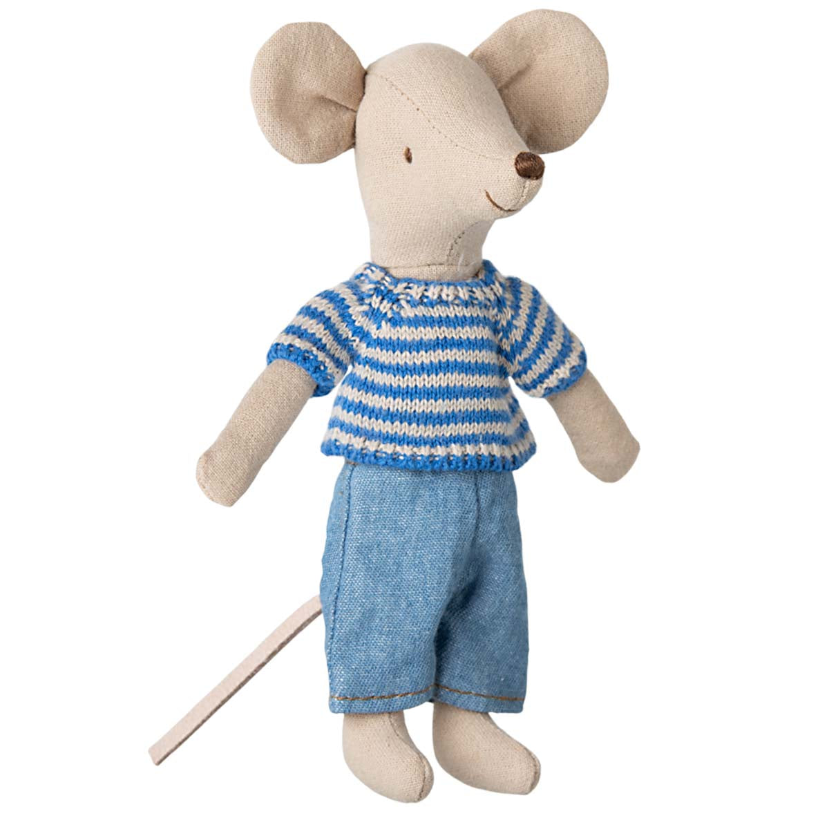 Maileg Big Sister/Brother Mouse Clothes, Blue Striped Sweater and Pants