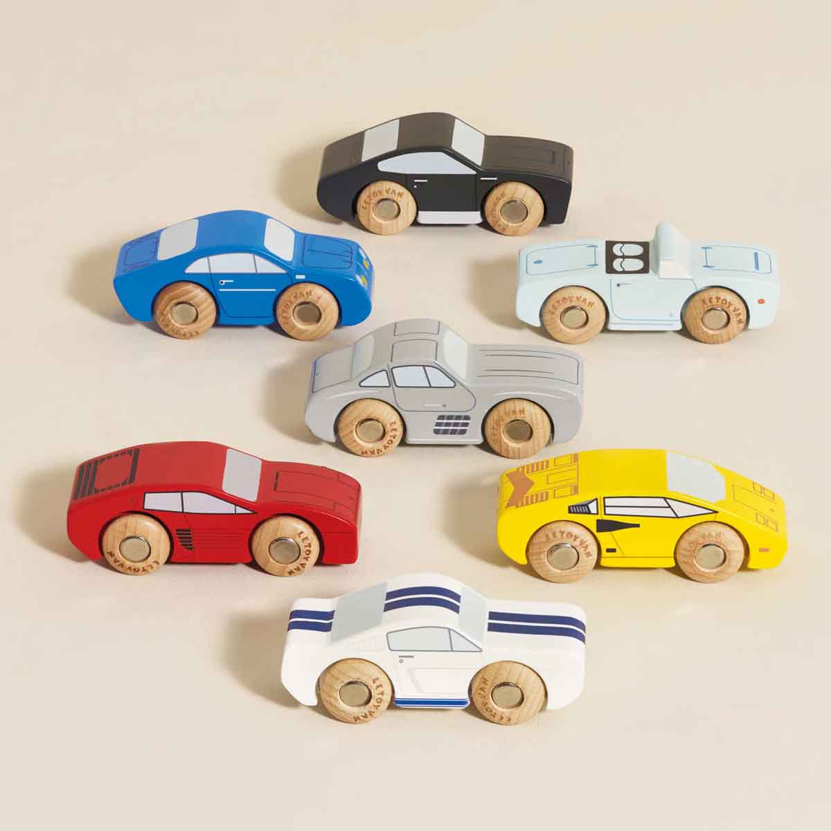 Le Toy Van Wooden Sports Cars (7pcs)