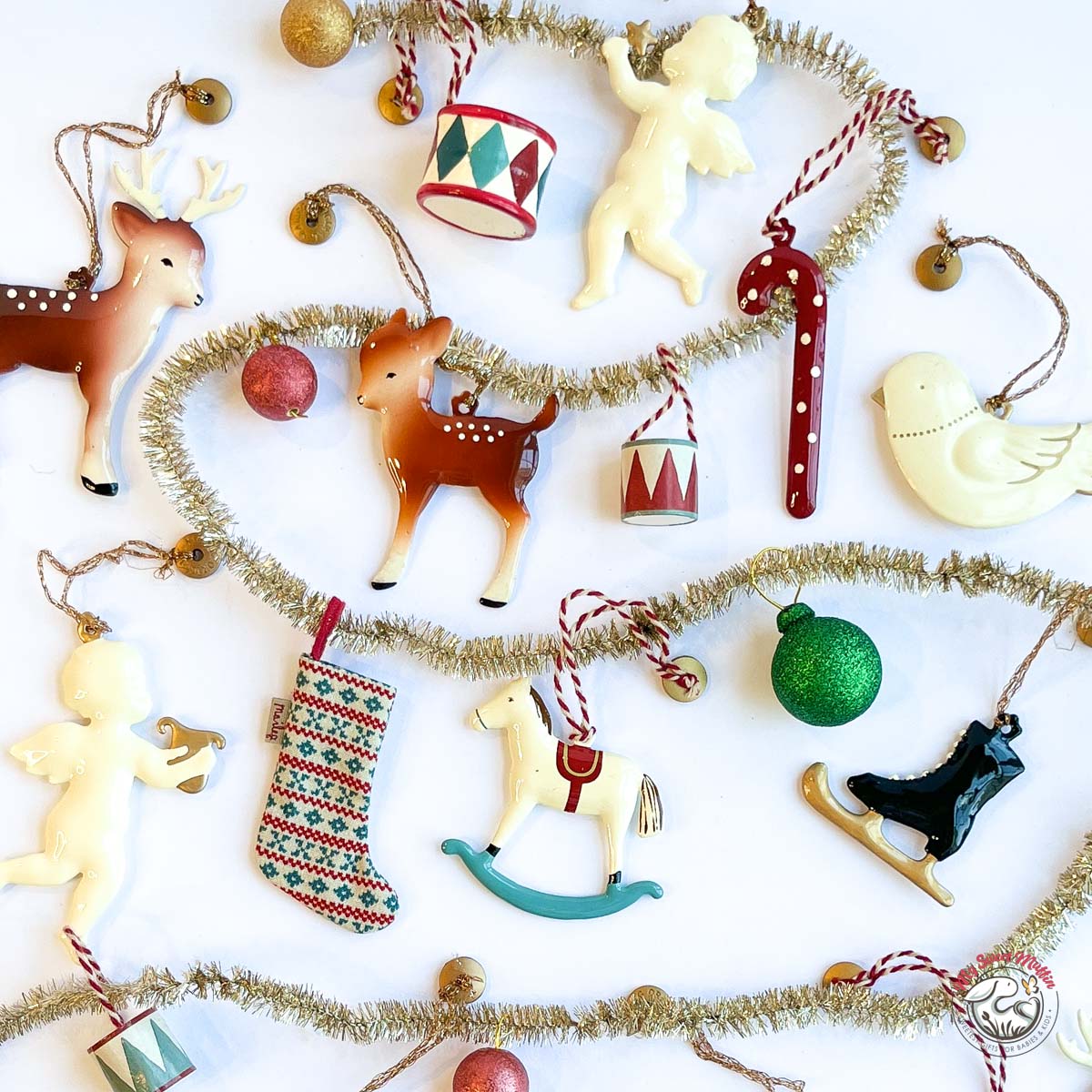 Maileg Holiday Ornaments Set, Reindeer Family