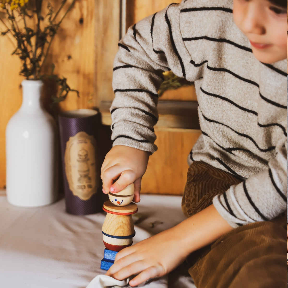 Wooden Story Stacking Stick Figurine