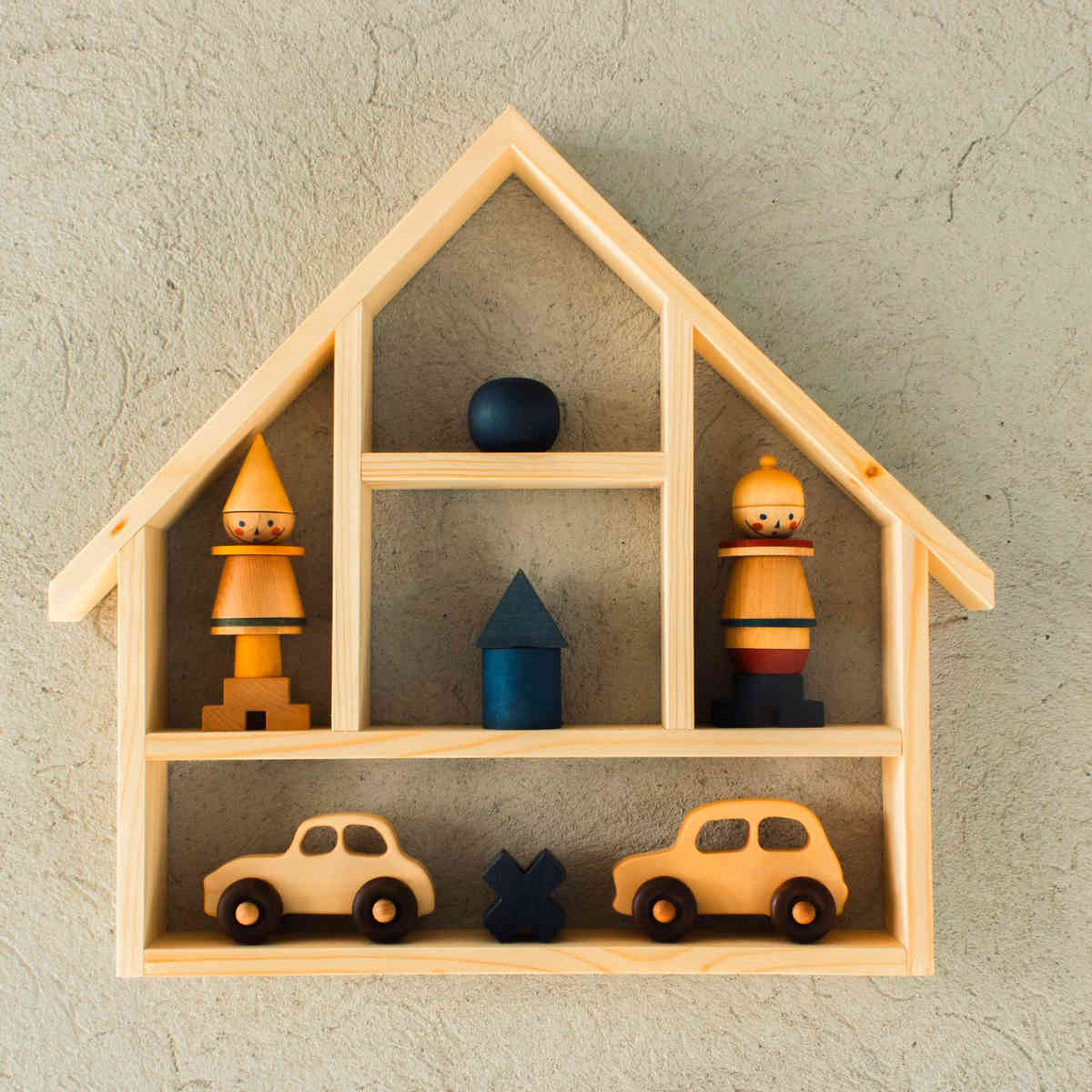 Wooden Story House Shelf