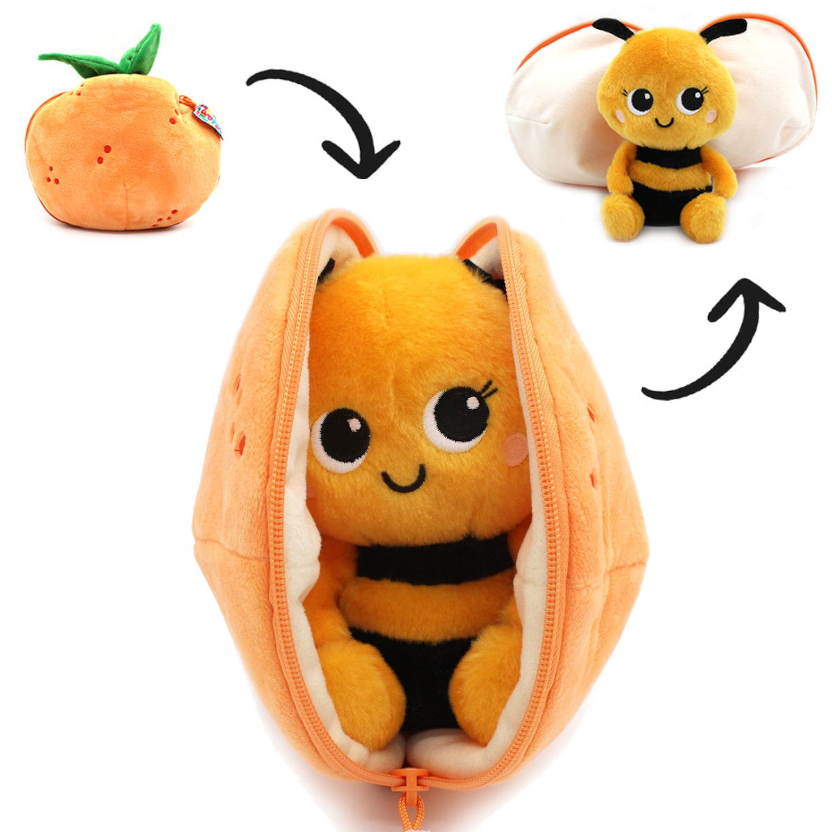 Flipetz Buzzet the Bee/Tangerine Plush Doll