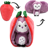 Flipetz Violet the Owl/Strawberry Plush Doll