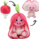 Flipetz Piglet the Pig/Radish Plush Doll