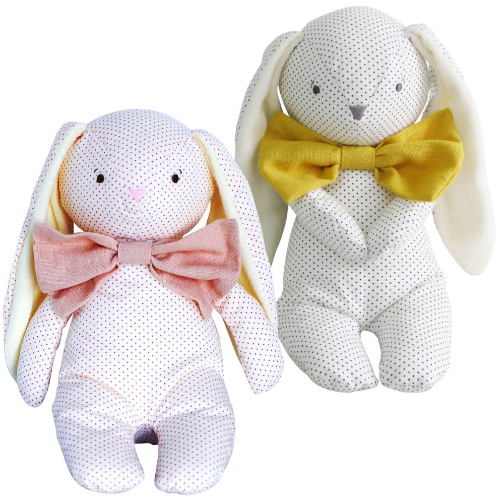 Alimrose Floppy Bunny with Pink Bow