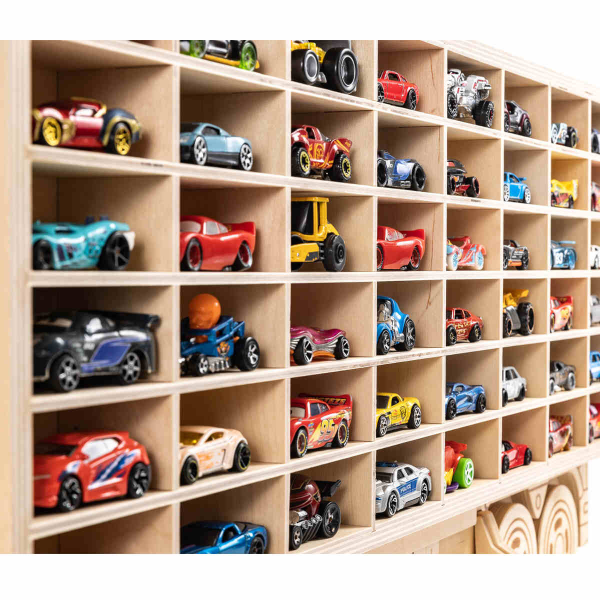 Toy Car Storage Wooden Truck