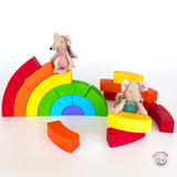 Bajo Rainbow Wooden Blocks, 21pcs