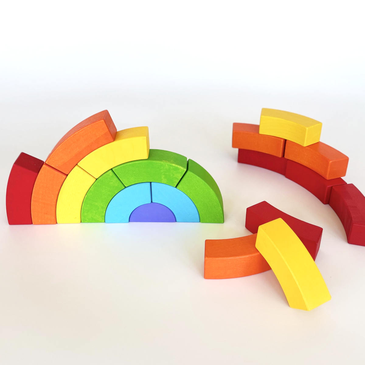 Bajo Rainbow Wooden Blocks, 21pcs