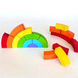 Bajo Rainbow Wooden Blocks, 21pcs