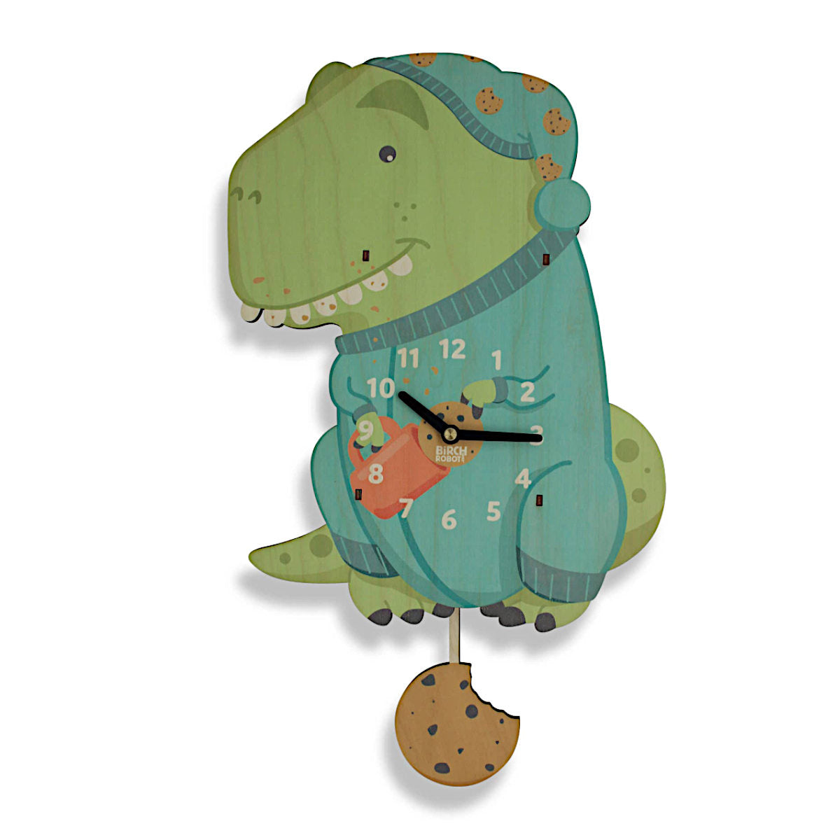 Ralphie the T-rex Wooden Pendulum Clock