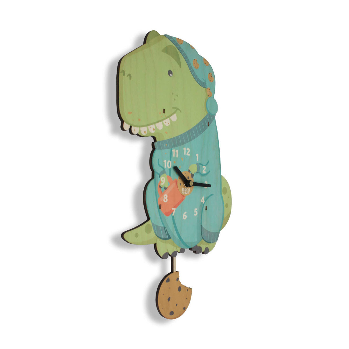 Ralphie the T-rex Wooden Pendulum Clock