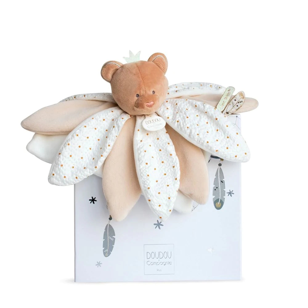 Doudou Et Compagnie  Bear Doudou Lovey Flower Petal