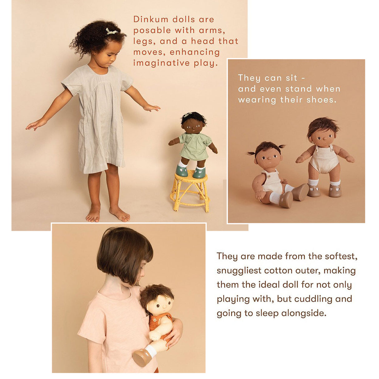 Olli Ella Dinkum Posable Dolls, Tiny (FREE GIFT)