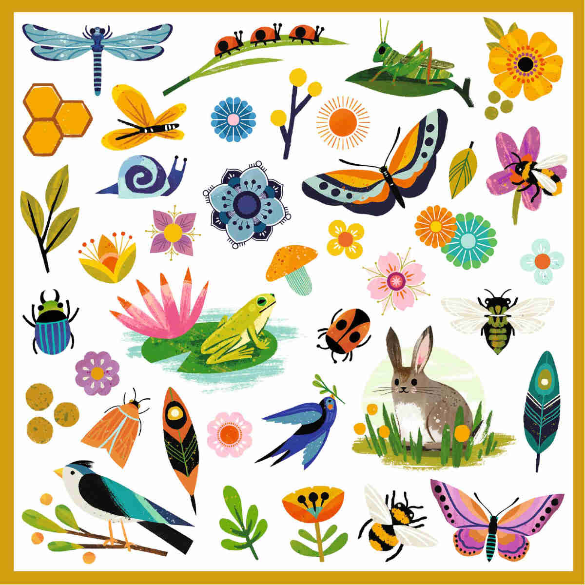 Djeco 160 Stickers, Garden