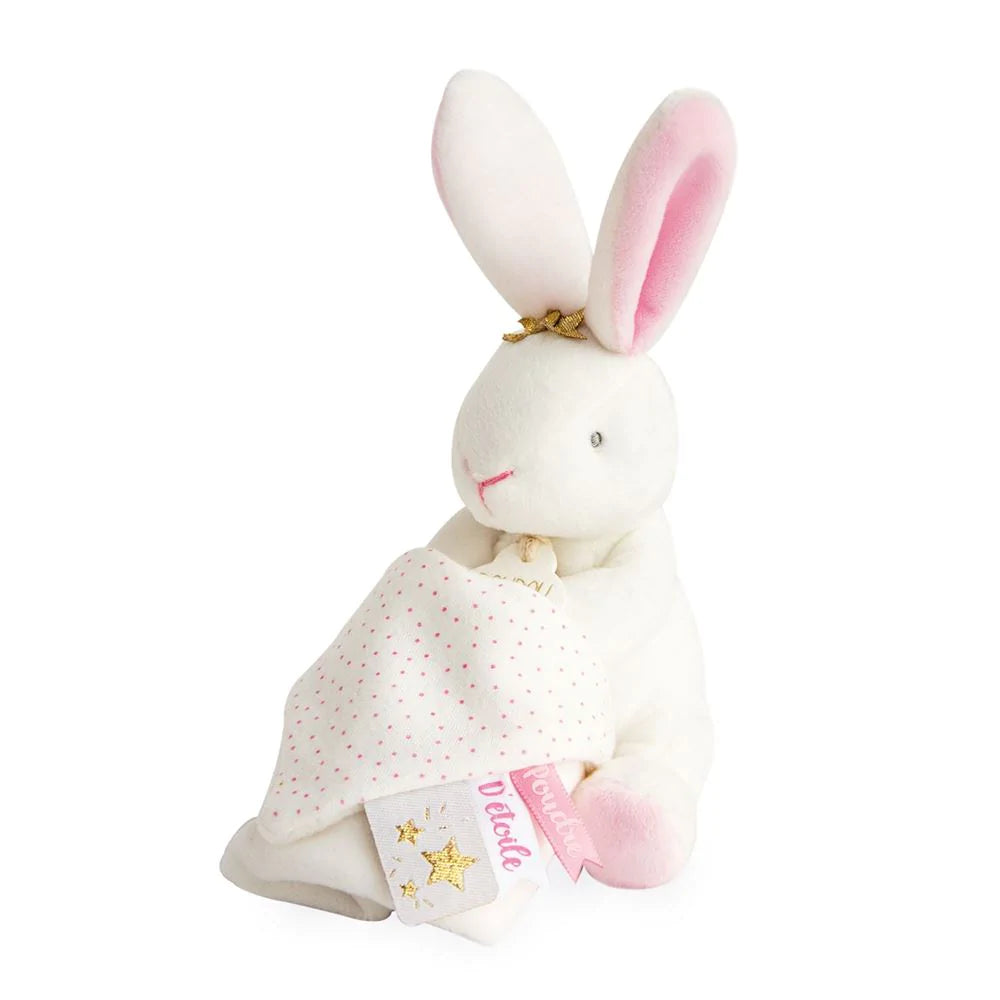 Doudou et Compagnie Pink Plush Bunny with Doudou Blanket