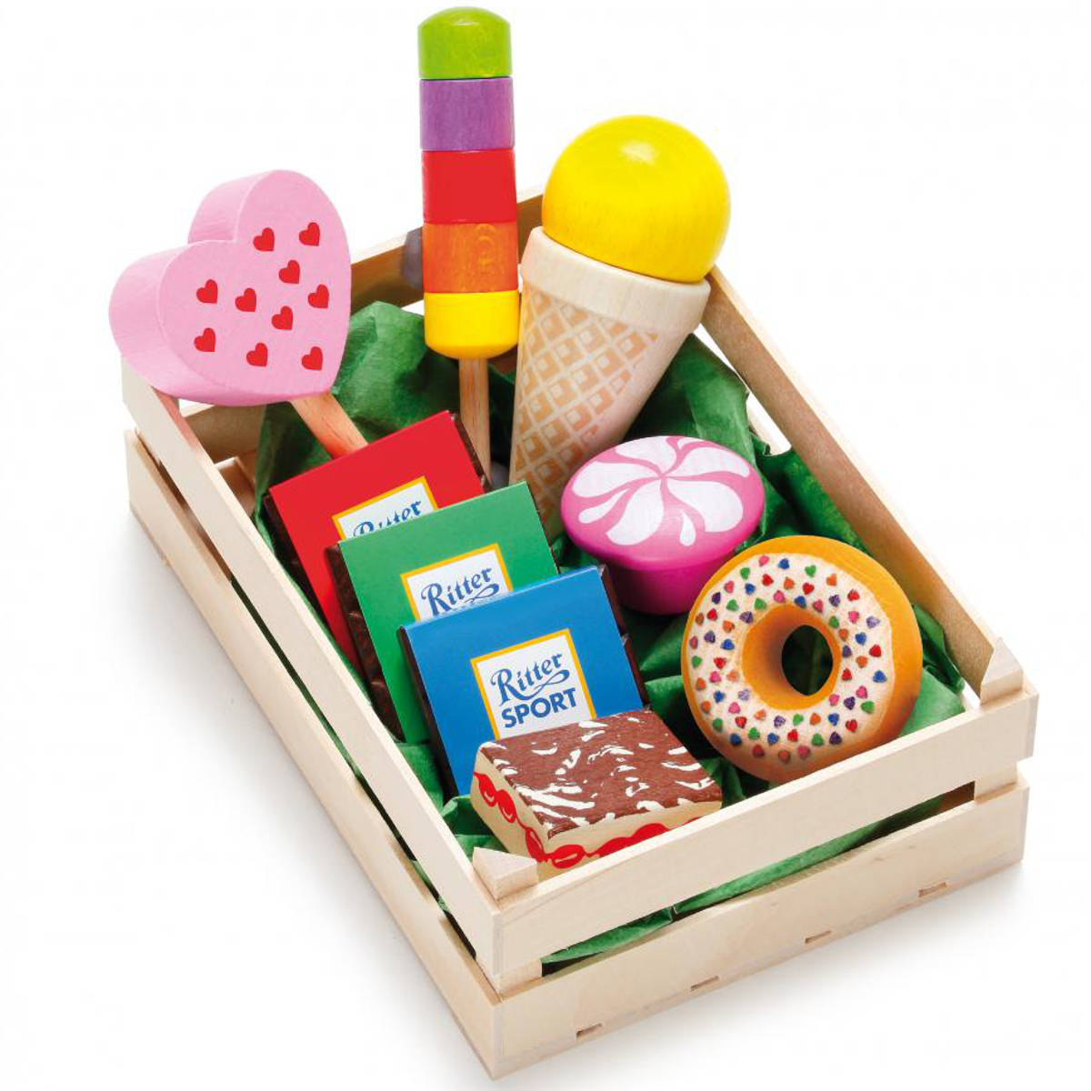 Wooden Play Food Rainbow Ice Lolly