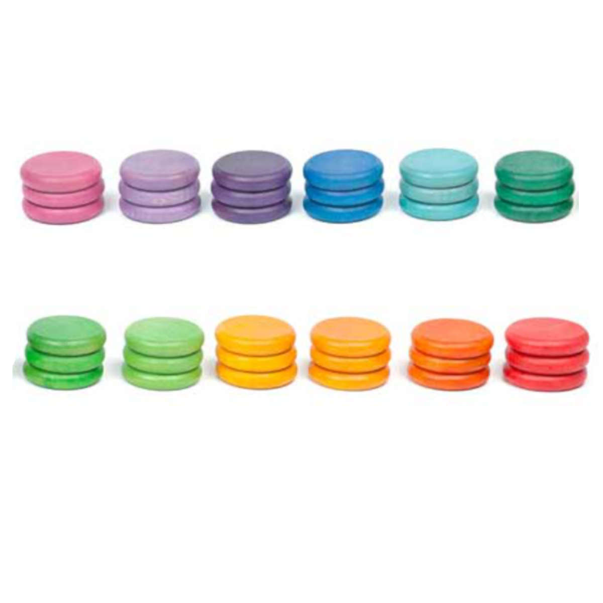 Grapat 36 Wooden Coins in 12 Colors