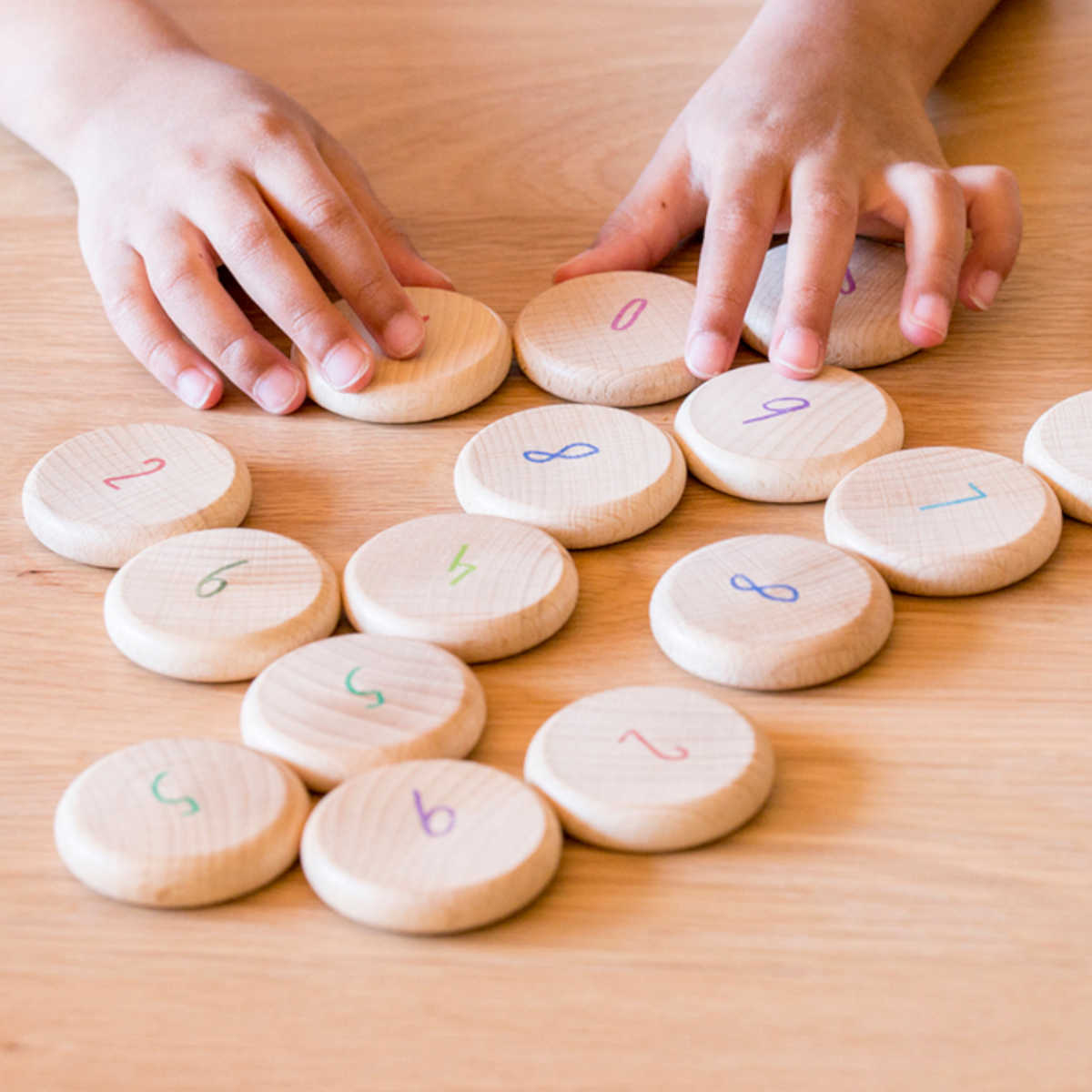 Grapat 60 Wooden Coins to Count