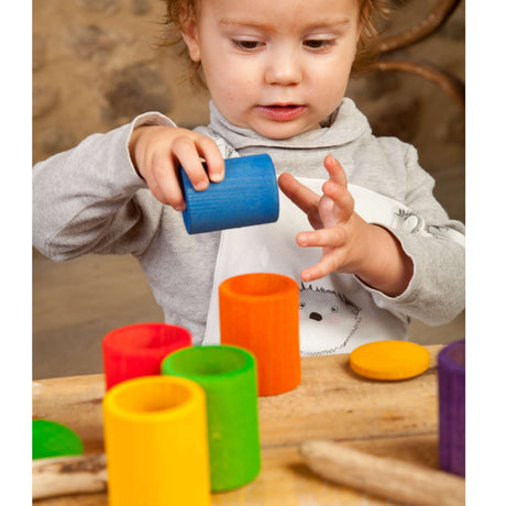 Grapat Wooden Cups with Lid, Colored