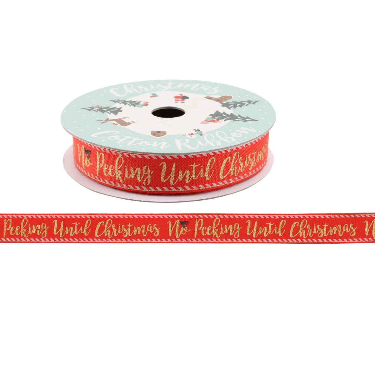 Holiday Themed Cotton Ribbon