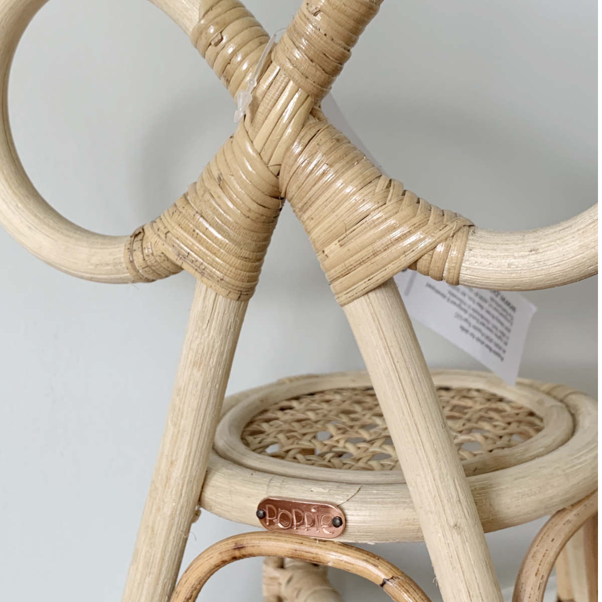 Poppie Doll size Rattan Bow Chairs, Table