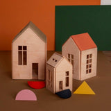 Magnetic Wooden Doll House, Small, Natural