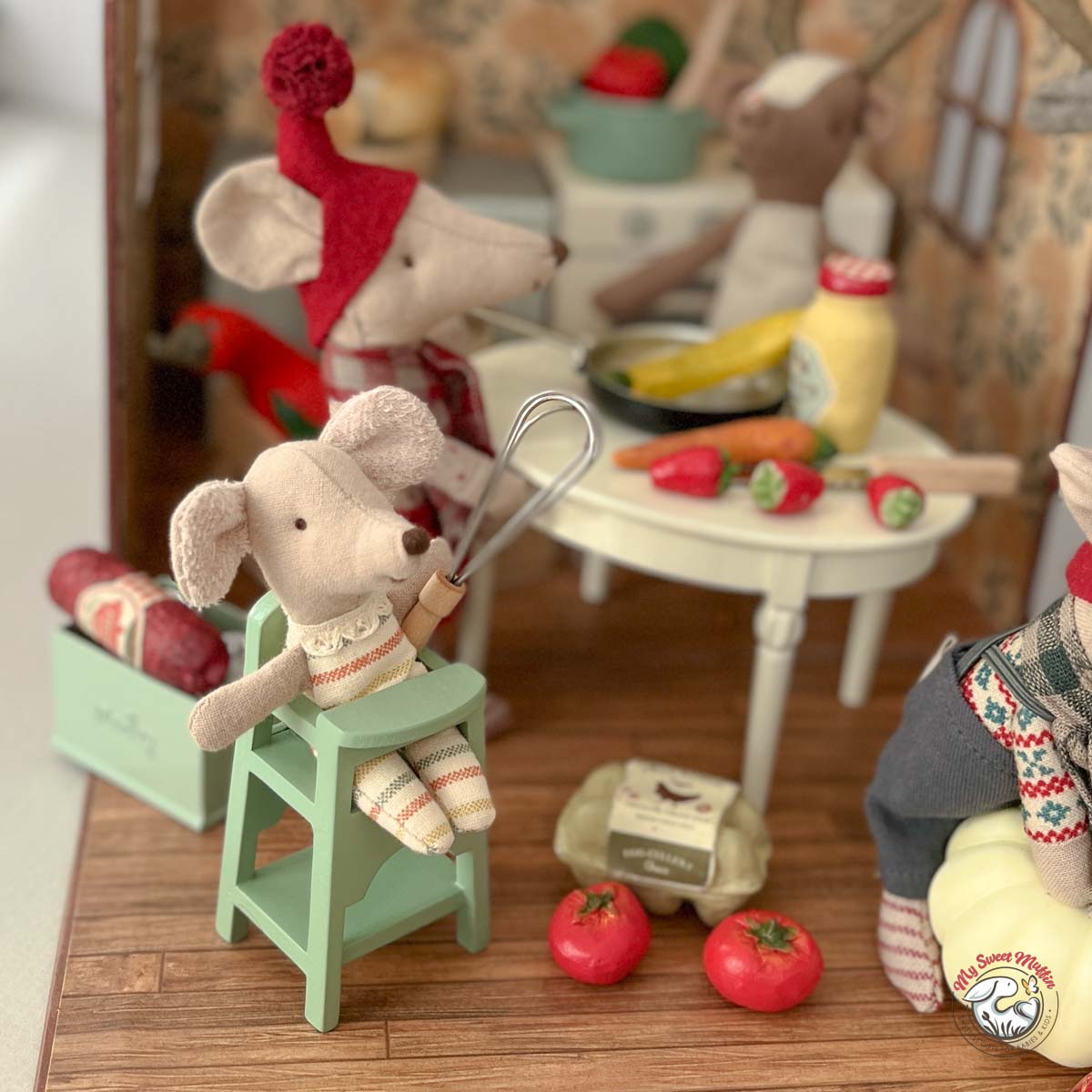 Maileg Doll High Chair for Baby Mouse