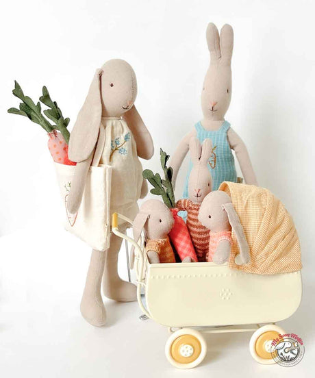 Maileg Mini Doll Pram, Yellow