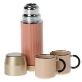 Maileg Doll House Miniature Thermos and Cups, Coral