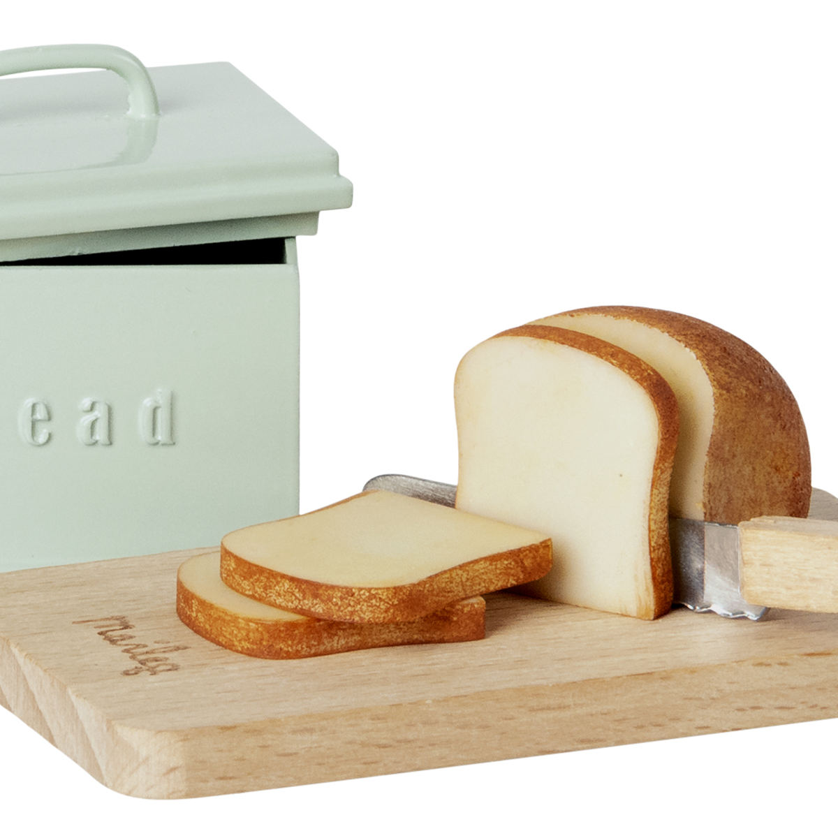 Maileg Miniature Bread Box with Cutting Board and Knife