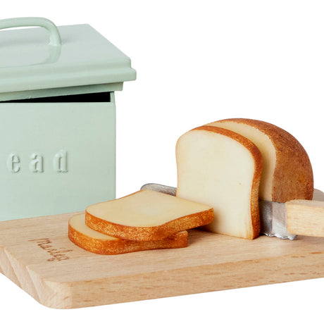 Maileg Miniature Bread Box with Cutting Board and Knife