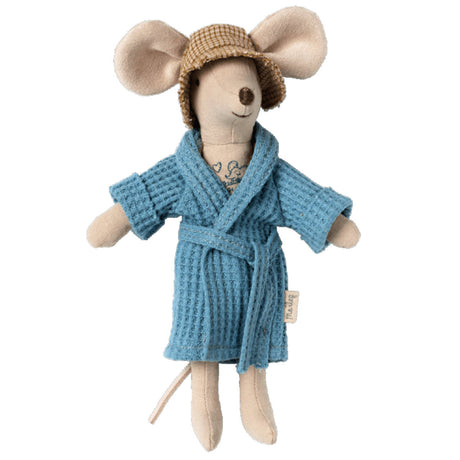 Maileg Bathrobe for Mom/Dad Mouse, Dusty Blue