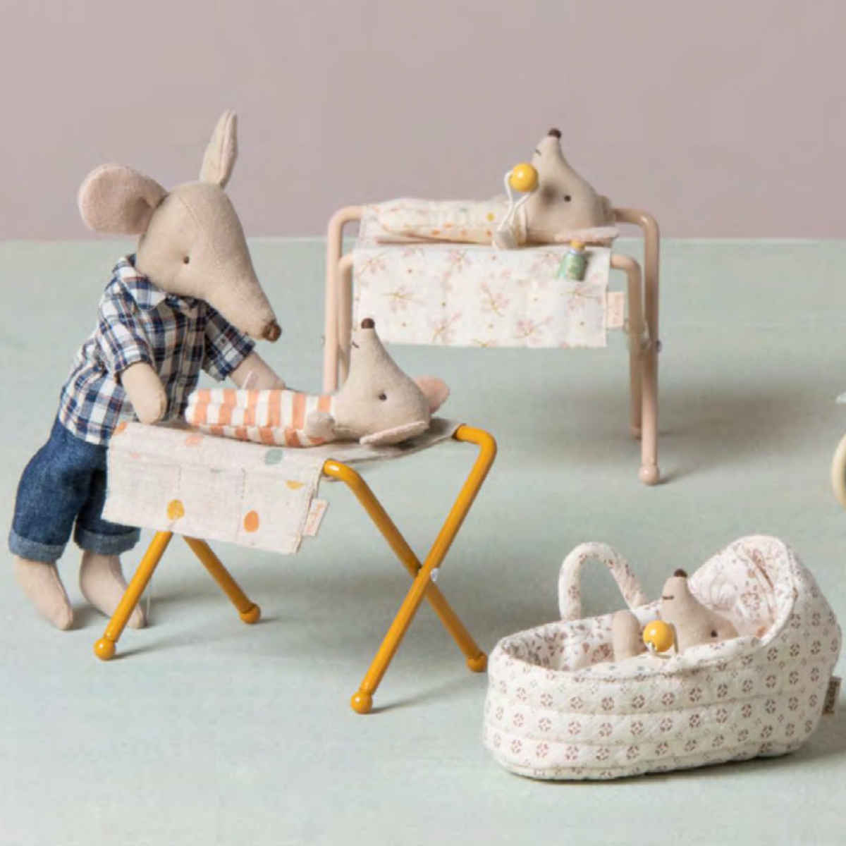 Maileg Dollhouse Changing Table for Baby Mouse