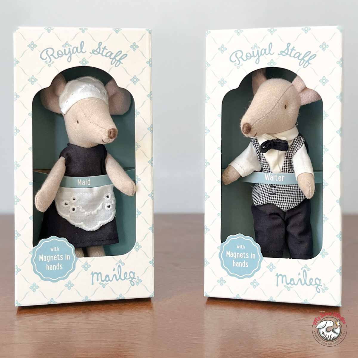 Maileg Big Sister Maid Mouse, Waiter Mouse