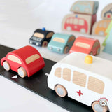 Maileg Wooden Full Back Toy Car, Red