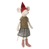 Maileg Medium Christmas Mouse, Girl