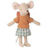 Maileg Big Sister Tricycle Mouse, Old Rose