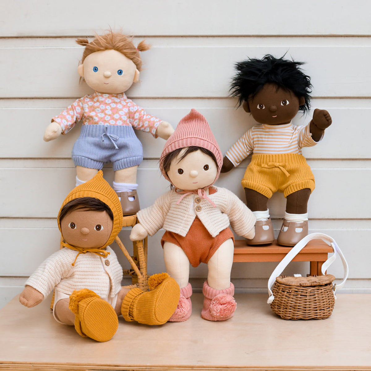 Olli Ella Dinkum Doll Snuggly Set, Posy