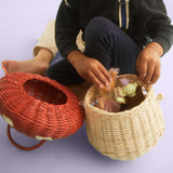 Olli Ella Mushroom Basket Bag, Red